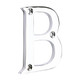 TIMCO Door Letter B - Polished Chrome - 64mm