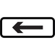 Arrow Supplementary Plate to suit 750mm - Black Plastic Sign