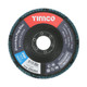 TIMCO Set of Flap Discs - Zirconium - Type 29 Conical - P80 Grit - 115 x 22.23 - Box of 10