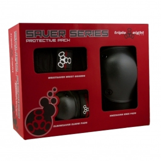 TRIPLE 8 SAVER 3 Pack Pads - knee/elbow/wrist - Large