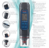 PH Meter Pocket Handheld Waterproof With ATC Each