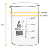 Beaker 1ltr Low Form Borosilicate Glass Pk 6