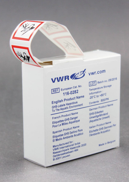 26x26mm GHS Enviro Toxic Labels Pk 500