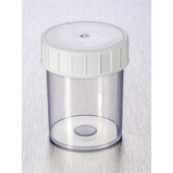 Containers 125ml PP No Label PE White Cap Clear AS Pk 380