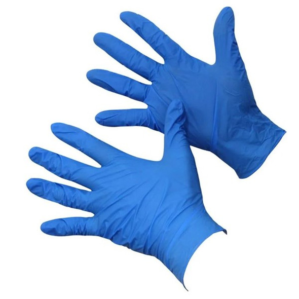 Gloves Nitrile Blue Powder Free Large Pk 100