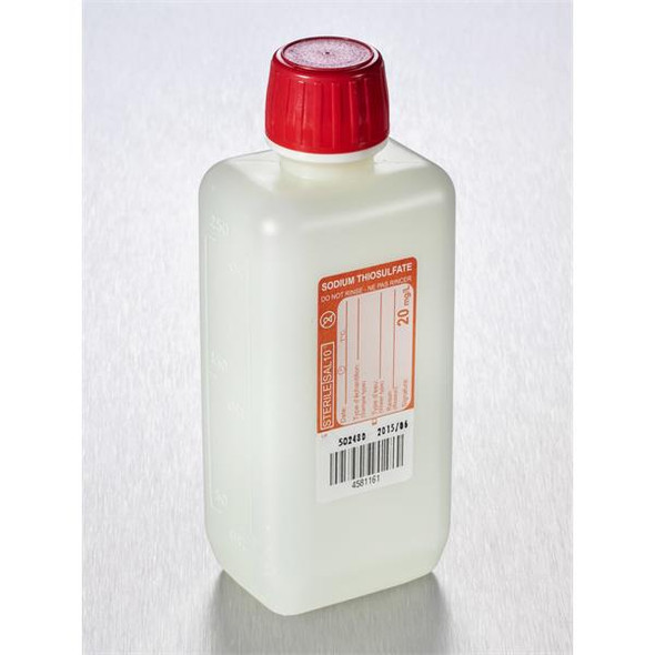 Bottles 250ml Sterile Water Sampling HDPE Dosed S/T Pk 312