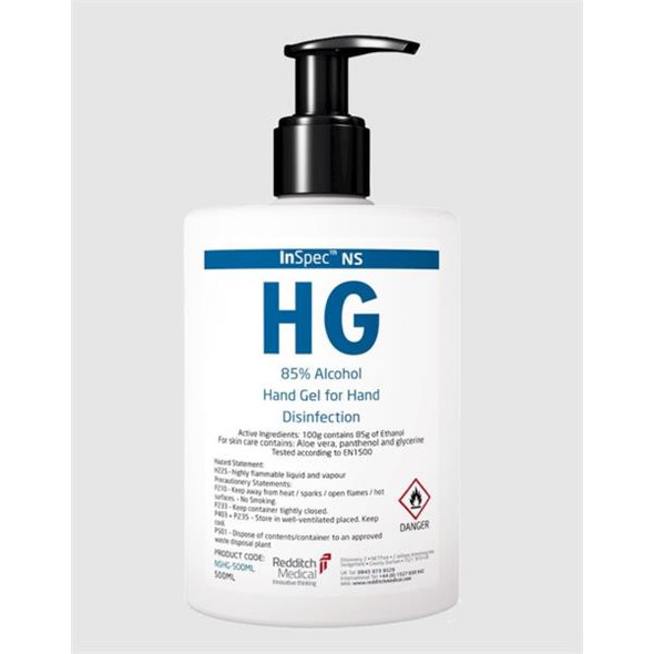 Hand Gel Disinfectant InSpec™ 500ml Pk 8