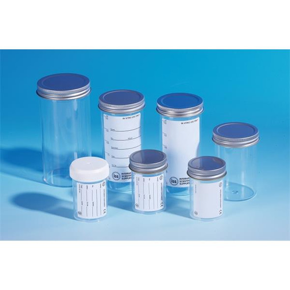 Containers 60ml PP No Label PE Cap Clear AS Pk 300