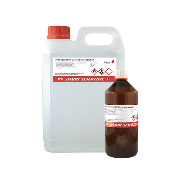 Phenolphthalein 0.5% Indicator Solution (UN1170) 1ltr