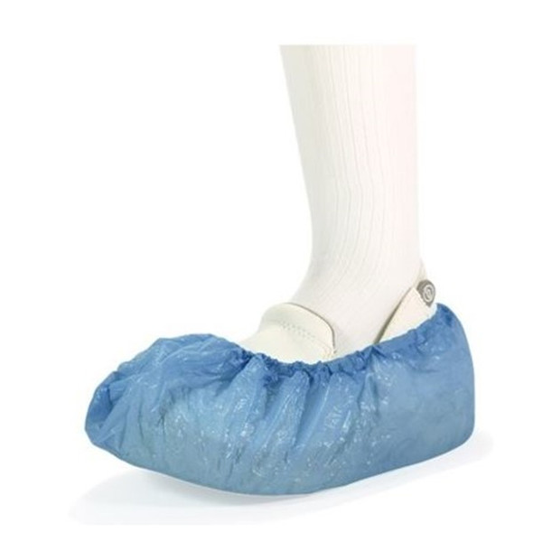 Overshoes Blue Polythene ISO5 Cleanroom 6 x 14 Inch