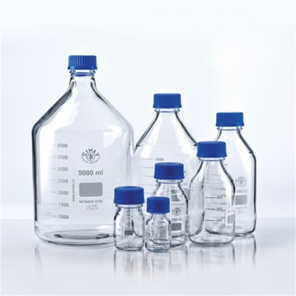 Bottles 100ml Simax with GL45 Screw Cap and Ring Pk 10