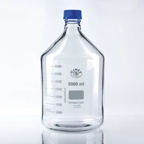 Bottles 5ltr Simax with GL45 Screw Cap and Ring Pk 6