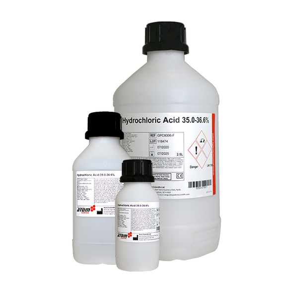Hydrochloric Acid 35-36.6% (UN1789) 1ltr