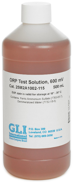 ORP reference solution, 600 mV, 500 mL