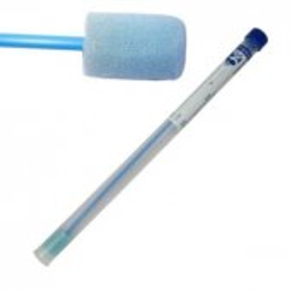 Swab PS Shaft Jumbo Foam Tip 12" Blue In Tube Pk 100