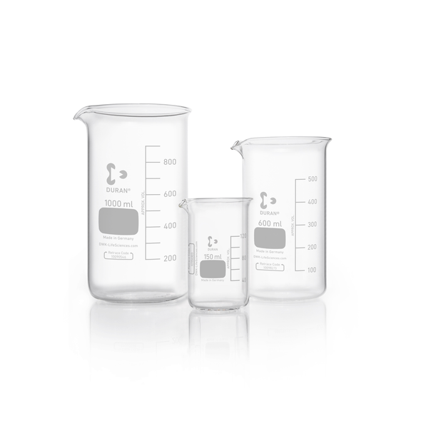 Beaker 2ltr DURAN® Tall Form with Grads and Spout Pk 10