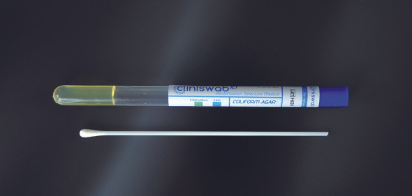 Rayon swab plastic shaft selective COLIFORM agar medium Pk50