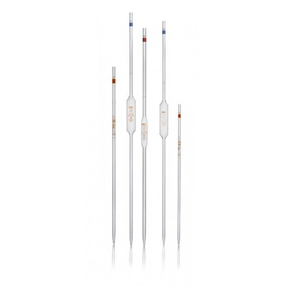Pipettes 1ml Bulb Class AS One Mark Batch Certified Pk 2