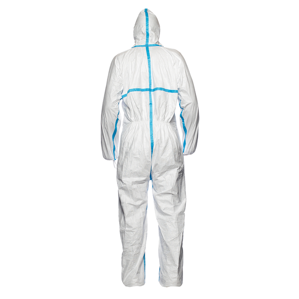 Coverall Tyvek 600 Plus White Hooded 2XL White Pk25