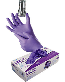 Gloves Purple Nitrile Medium Size 7.5 Latex-Free Pk 50
