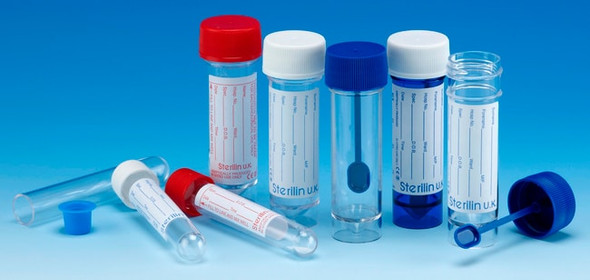 Containers 30ml PS Printed Label PE Plastic Cap AS Pk 400