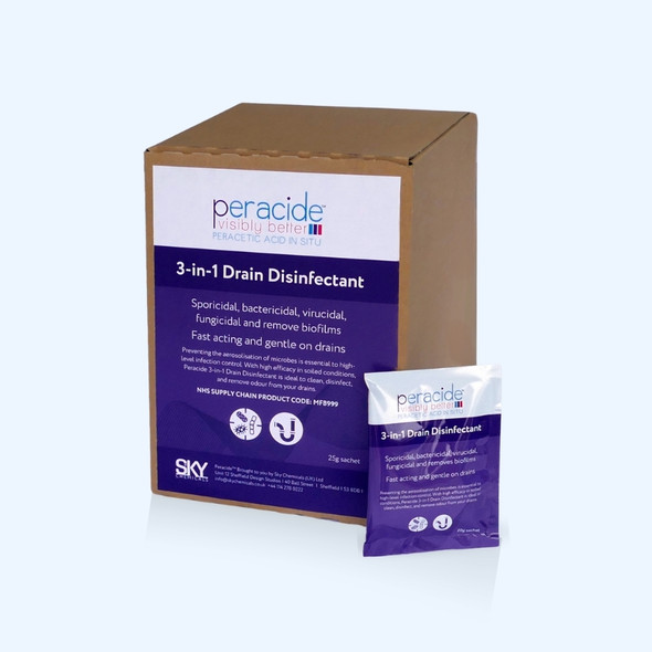 Peracide 3in1 Drain Disinfectant Sachets 20g Pk 48