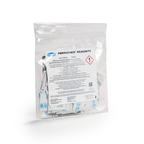 DPD Chlorine Free Reagent Powder Pillows 0.02-2mg/L pk 100