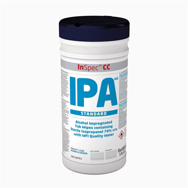 Disinfectant InSpec™ IPA Premium Wipes Sterile Tubs Pk 12