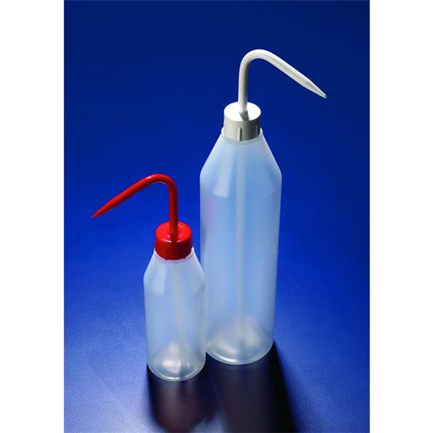 Wash Bottles 500ml LDPE Slope Shoulder White Pk 5