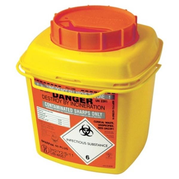 Sharps Bin 6ltr Sharpak Disposable each