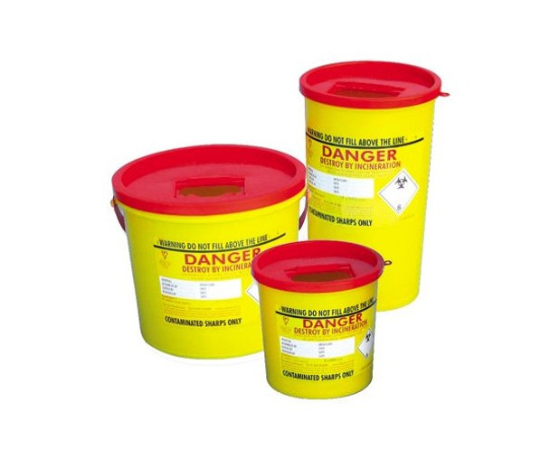 Sharps Bin 2.5ltr Yellow Round each