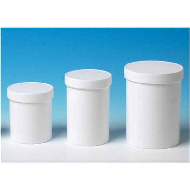 white containers with screw top lids
