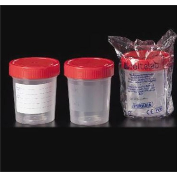 Containers 120ml PP No Label PE Red Cap (Ind Wrap) Pk 350