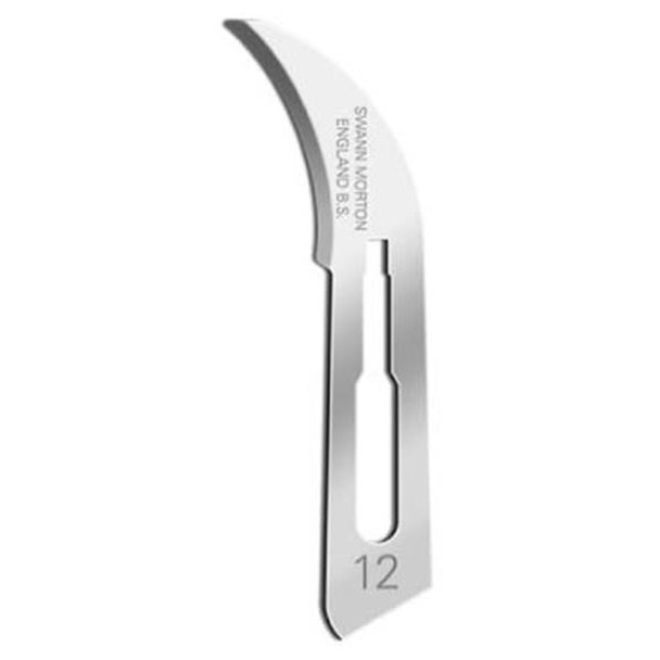 Blades Carbon Steel Surgical No 12 N/S Pk 100
