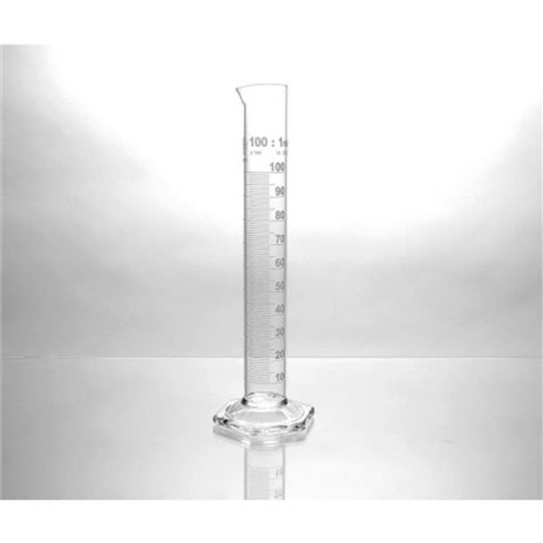 Cylinder Measuring 100ml Borosilicate Glass Class B Each