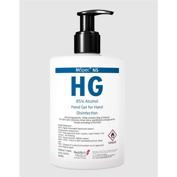 Hand Gel Disinfectant InSpec™ 500ml Pk 8