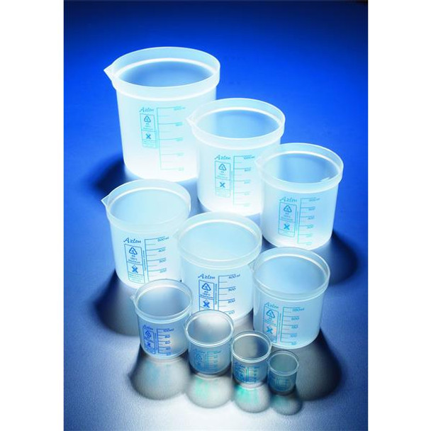 Beaker 1ltr Low Form PP Pk 5