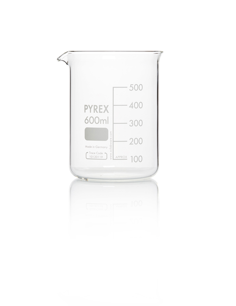Beaker 600ml Low Form Glass Pk 10