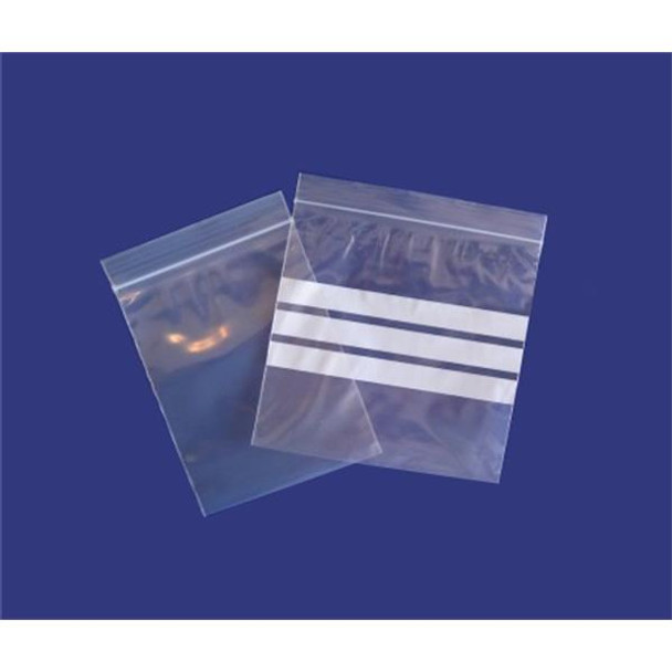 Bags Resealable 18.5x12.5cm (7.5"x 5") Write On Label Pk 100