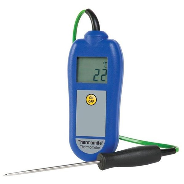 Thermometer -49.9 to 300C with Penetration Probe Blue Each