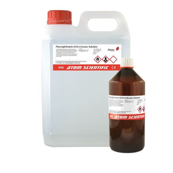 Phenolphthalein 0.5% Indicator Solution (UN1170) 2.5ltr