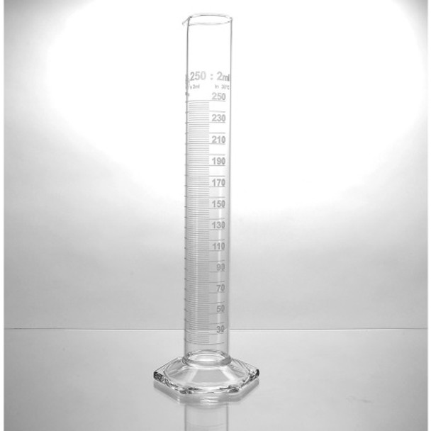 Cylinder Measuring 250ml Simax Glass B Each