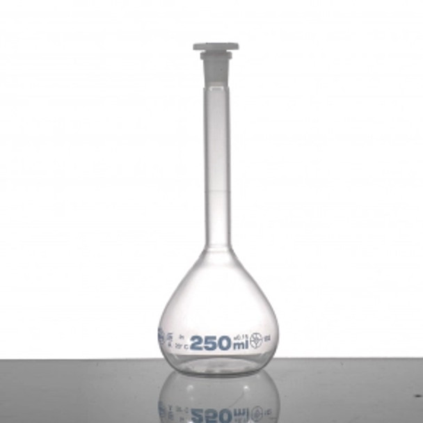 Flask 50ml Volumetric Class A Stopper Batch Cert Pk 2