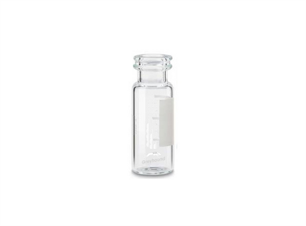 Vials 2ml Crimp/Snap Top Clear Glass Write-on Patch Pk 100