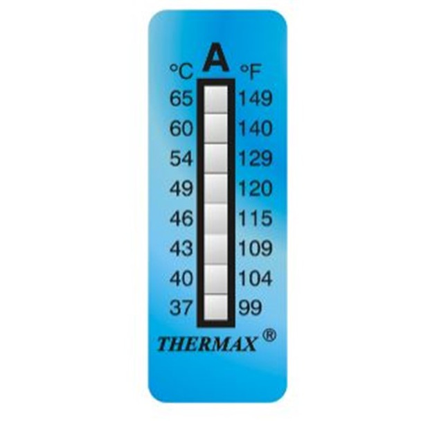 Thermometer Strips 71-110°C Thermax 8 Level B Pk 10
