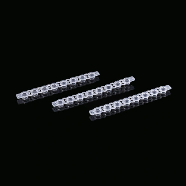 Flat Caps For PCR Tubes 8 Strip Pk 125 Case 1250
