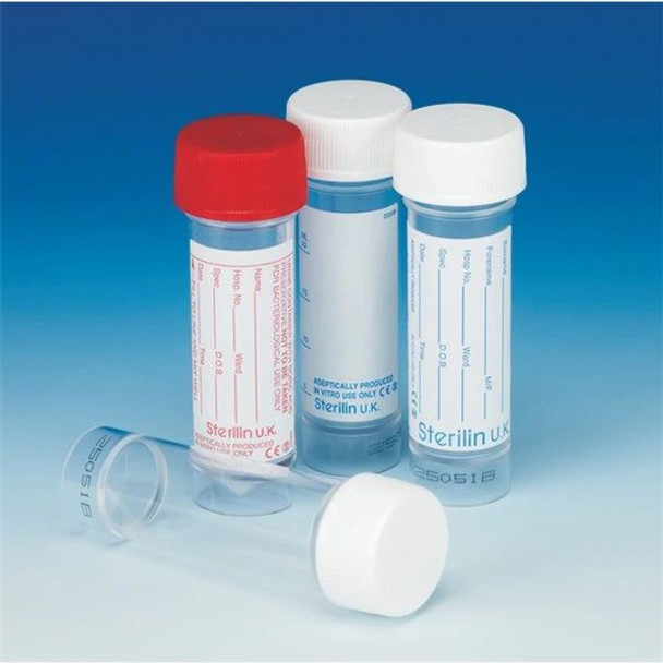 Containers 30ml PP No Label Multi-Seal Cap AS pk 400