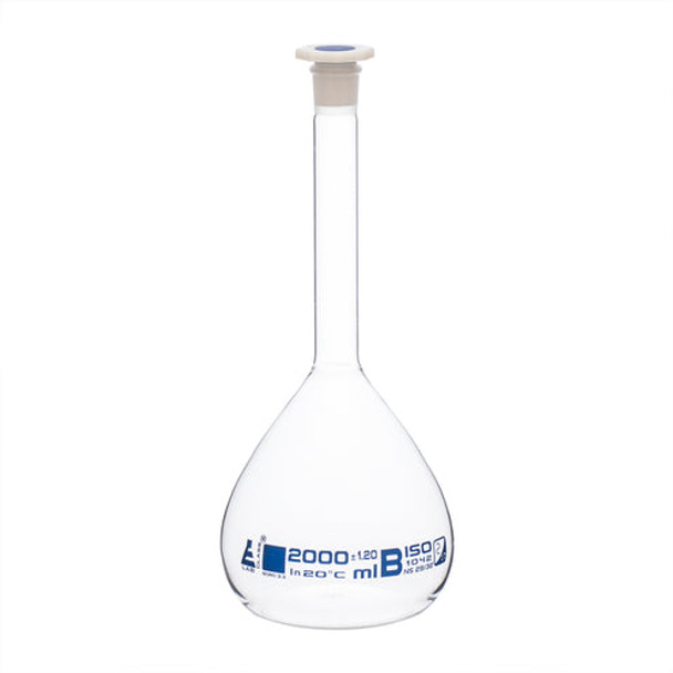 Flask 2ltr Volumetric Class B Borosilicate Glass Each