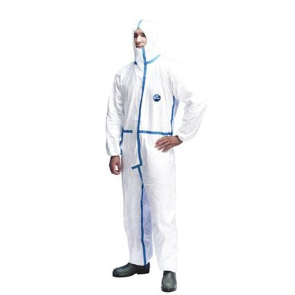 Coverall Tyvek 600 Plus White Hooded 2XL White Pk 25
