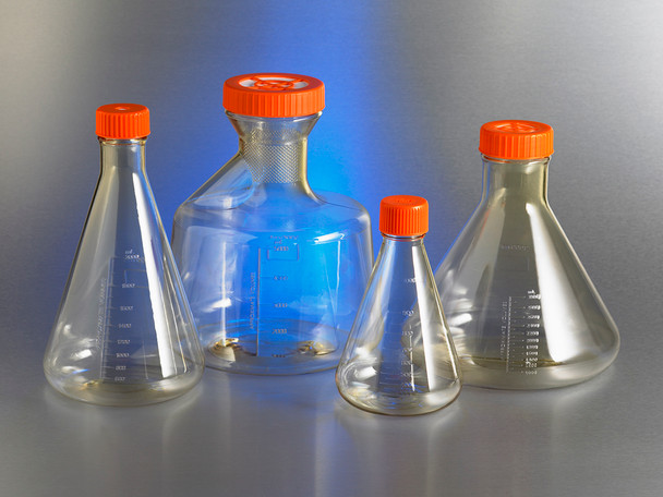  Flask 2ltr Erlenmeyer PC With Cap Pk 6